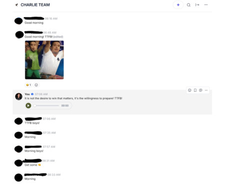 Dad Unit chat conversation 1