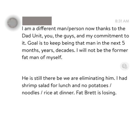 Dad Unit chat conversation 5